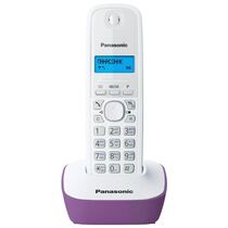 Телефон DECT Panasonic KX-TG1611 фиолетовый/ белый